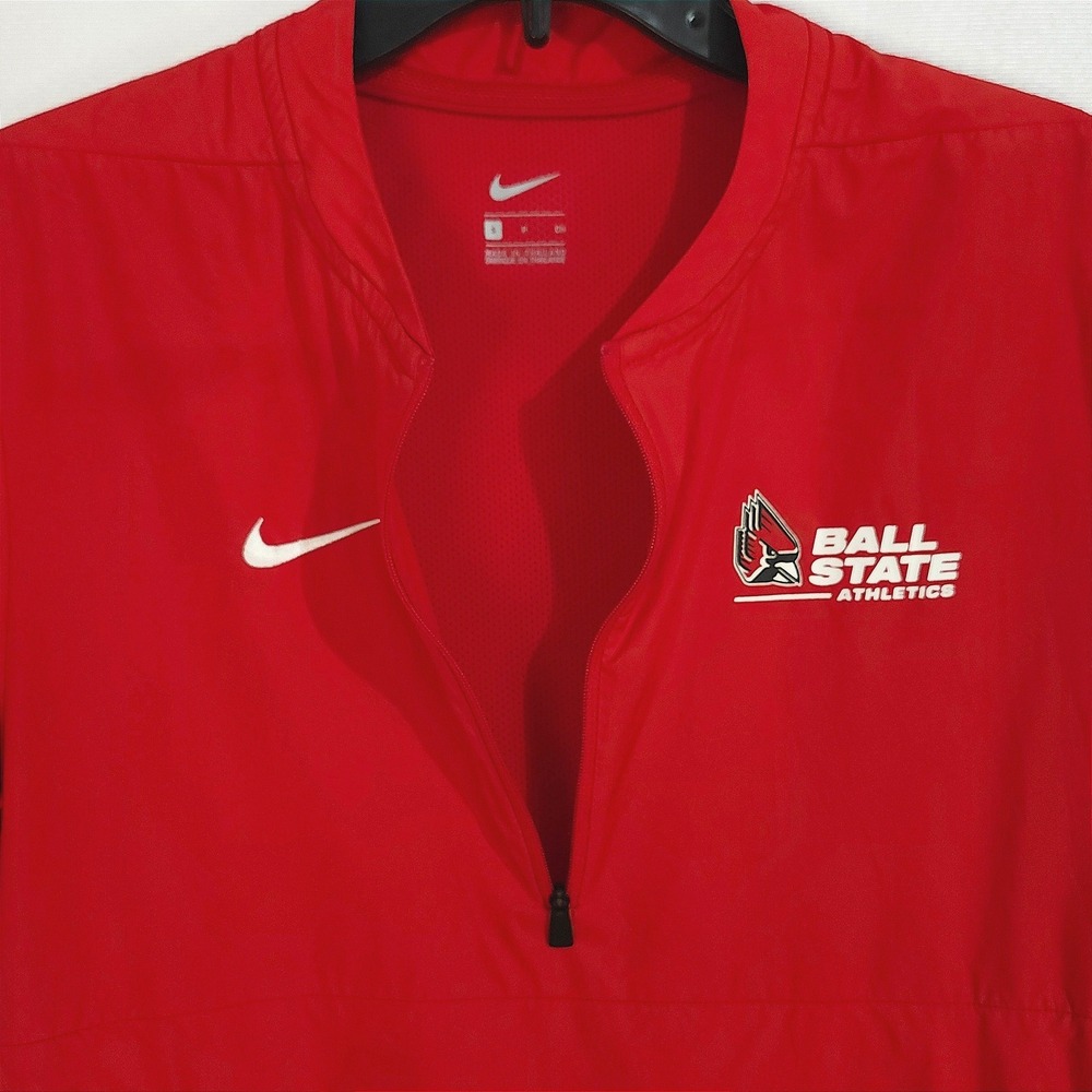 Nike Ball State Coaches Training Jacket Mens Small University Red AO5859-657 - Picture 3 of 12